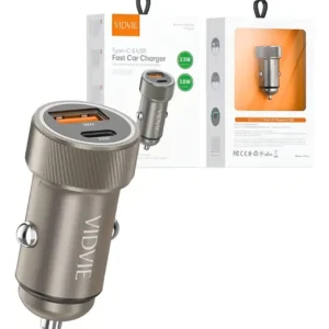 Cargador Vidvie Auto Rápido 33W USB-C A Marrón CC542