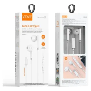 Auriculares In-ear Vidvie HS665 Blancos USB-C con Micrófono