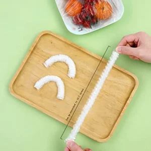 100 Tapas De Plástico Para Envolver Recipientes, Con Elástico